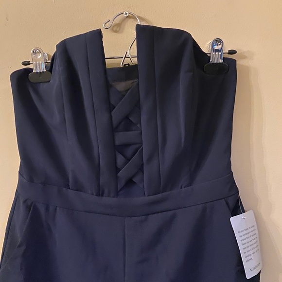 Adelyn Rae Navy Strapless Jumpsuit - Picture 6 of 6